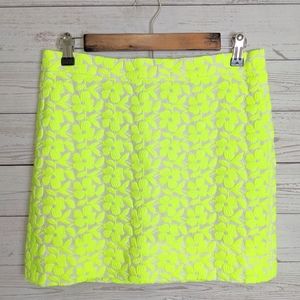 J.CREW NEON FLORAL SKIRT